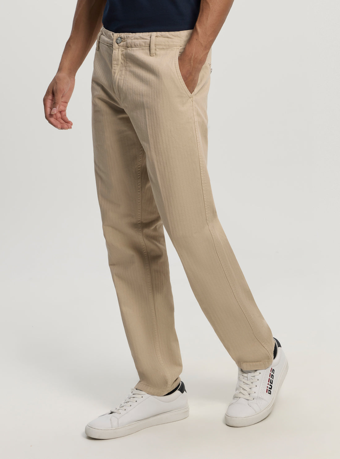 GUESS Mens Beige Angels Chino Pants M5RB16WGXZ1 Front Side View