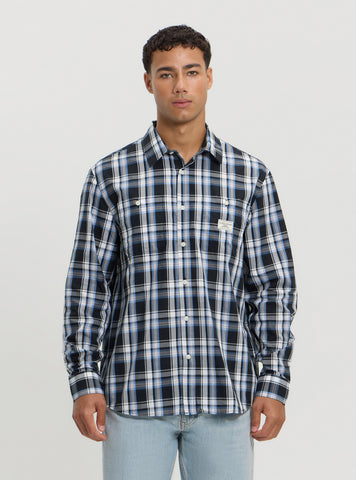 Guess Jeans Blue Stripe Shirt