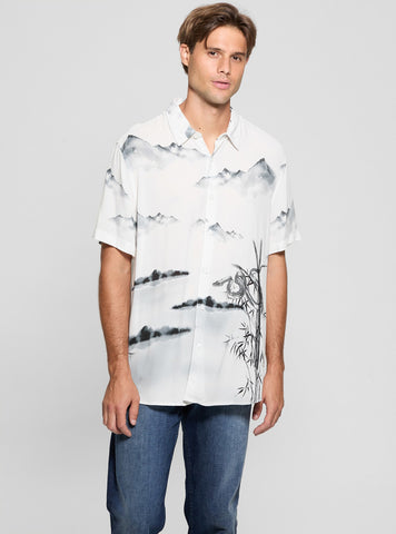 White Bamboo Snake Shirt