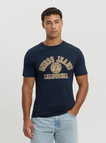 Guess Jeans Navy Printed T-Shirt