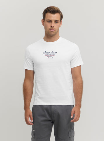 Guess Jeans White Slim Script T-Shirt