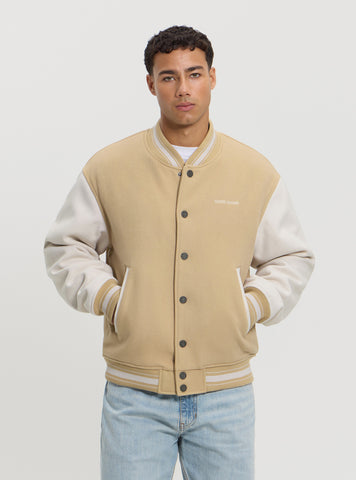 GUESS Jeans Beige Bomber Jacket