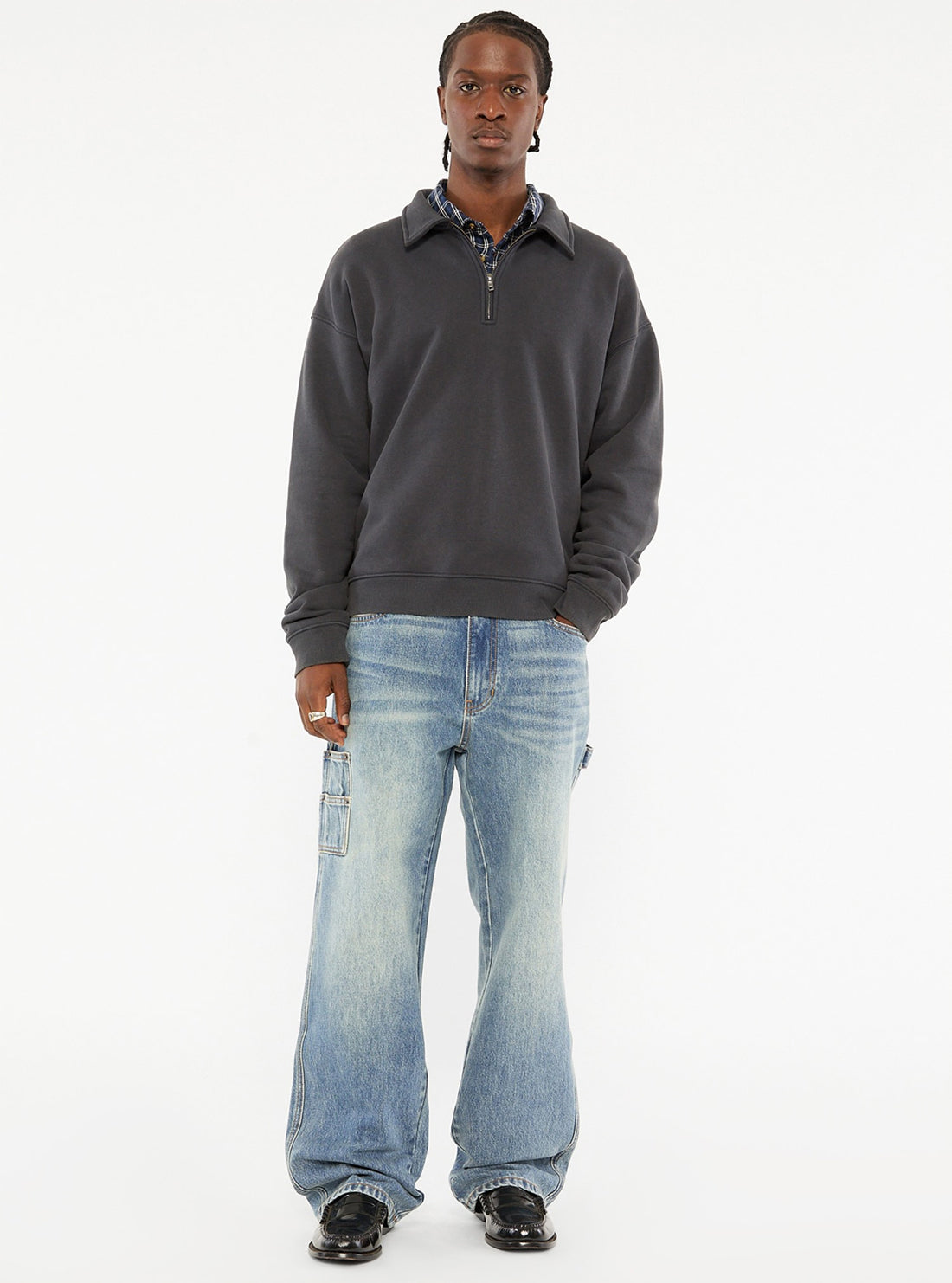 Guess Originals Grey Zip Pullover