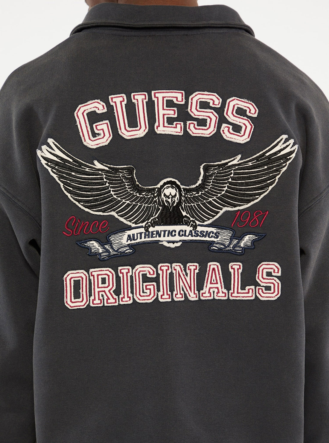 Guess Originals Grey Zip Pullover