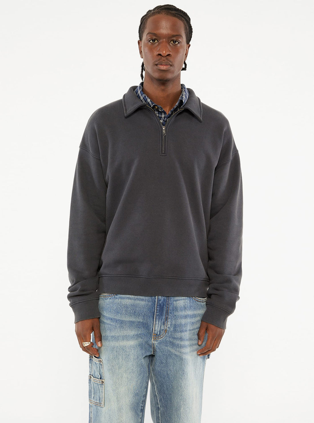 Guess Originals Grey Zip Pullover