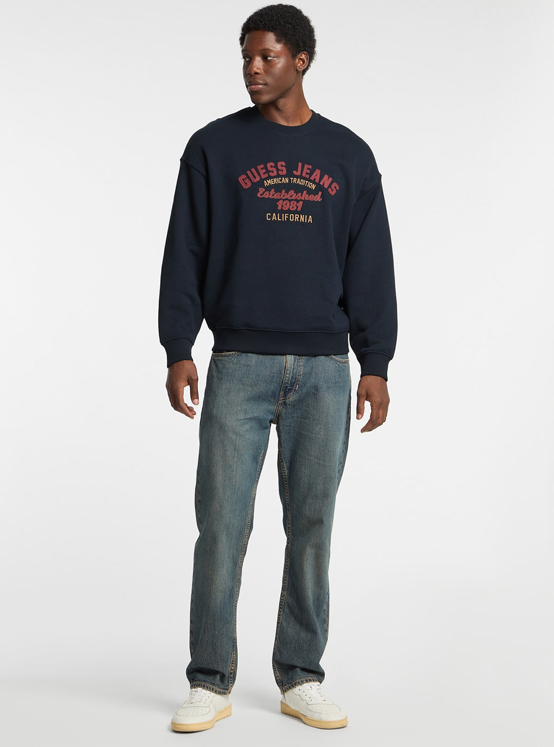Guess Jeans Navy Vintage Jumper