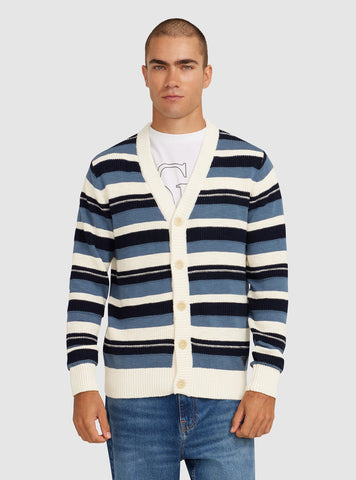 Navy Florry Striped Cardigan