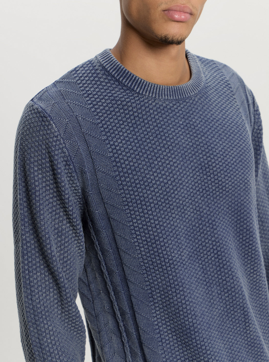 Blue Marine Cable Knit Jumper