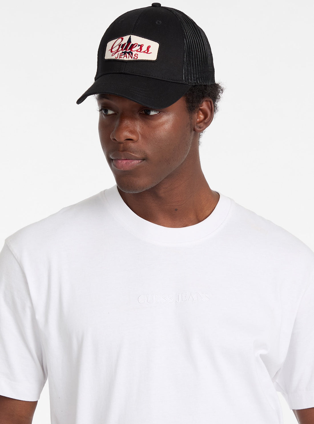 Guess Jeans Black Trucker Cap