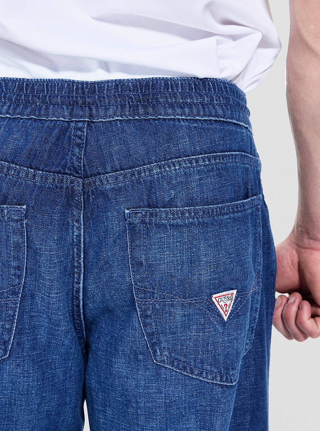 GUESS Mens Blue Owen Drawcord Jogger M5YAT5D5NO0 Detail View