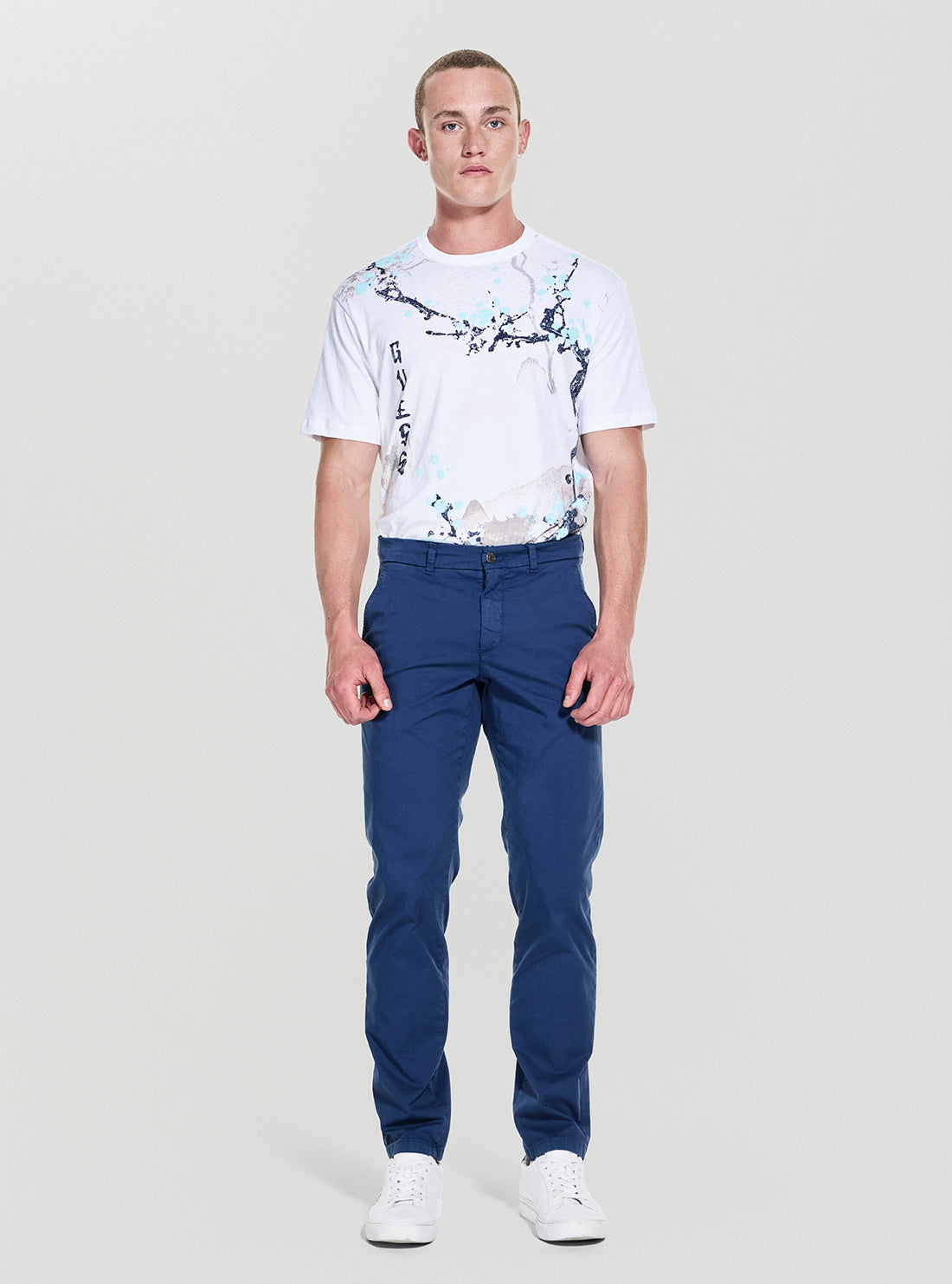 GUESS Mens Blue Myron Dressy Pants M5YB01WHD71 Full View