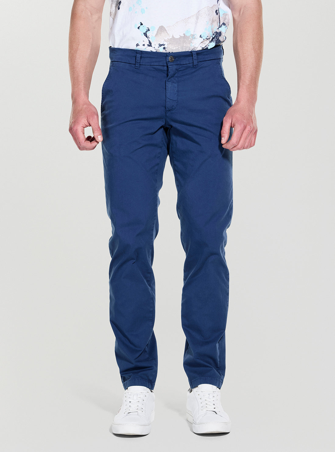 GUESS Mens Blue Myron Dressy Pants M5YB01WHD71 Front View