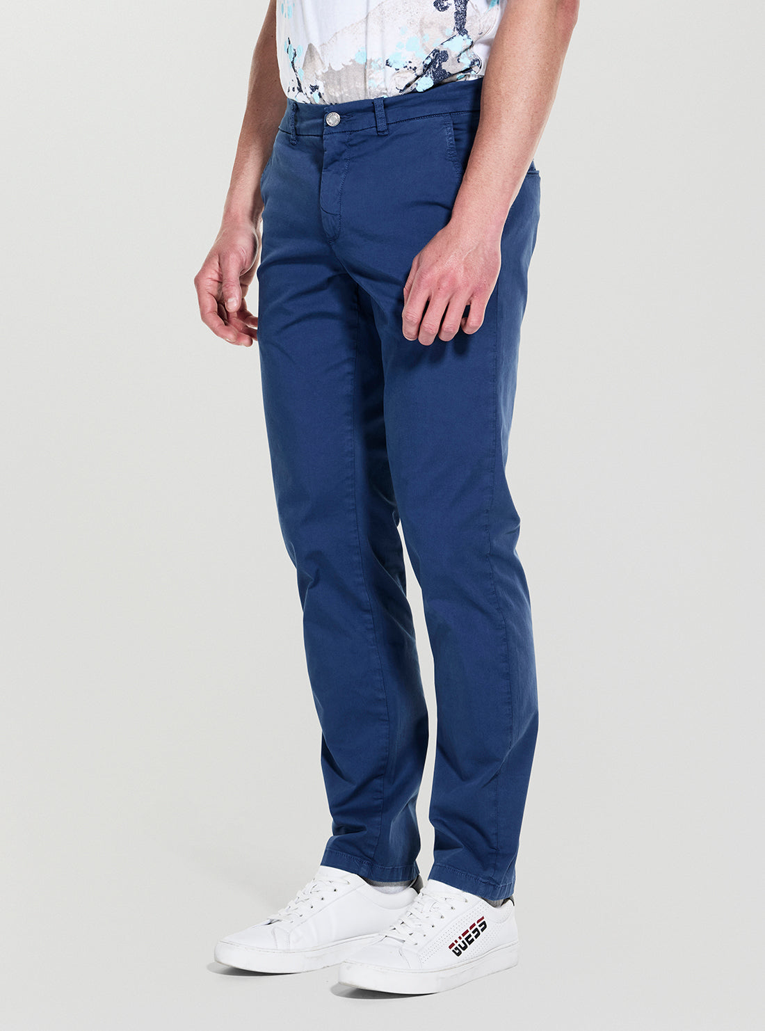 GUESS Mens Blue Myron Dressy Pants M5YB01WHD71  Side View