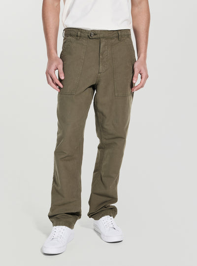 GUESS Mens Green Porto Straight Leg Pants M5YB21WHD61 Front View