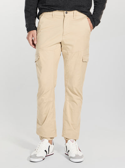 GUESS Mens Beige Rubin Kombat Pants M5YB54WHD71 Front View