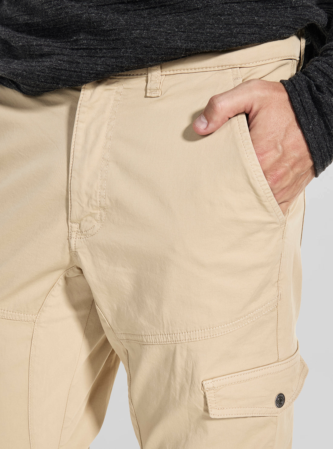 GUESS Mens Beige Rubin Kombat Pants M5YB54WHD71 Detail View