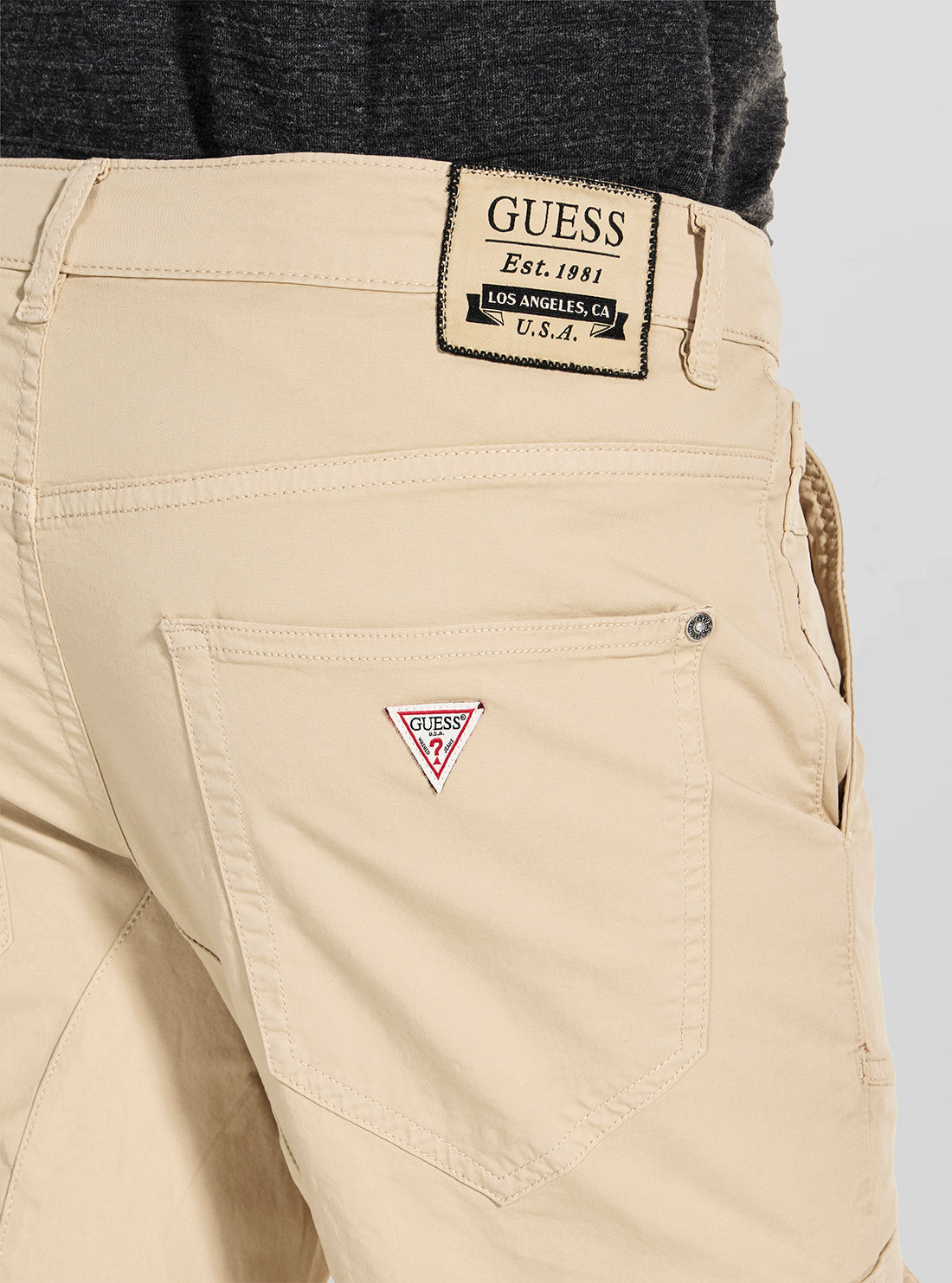 GUESS Mens Beige Rubin Kombat Pants M5YB54WHD71 Detail View