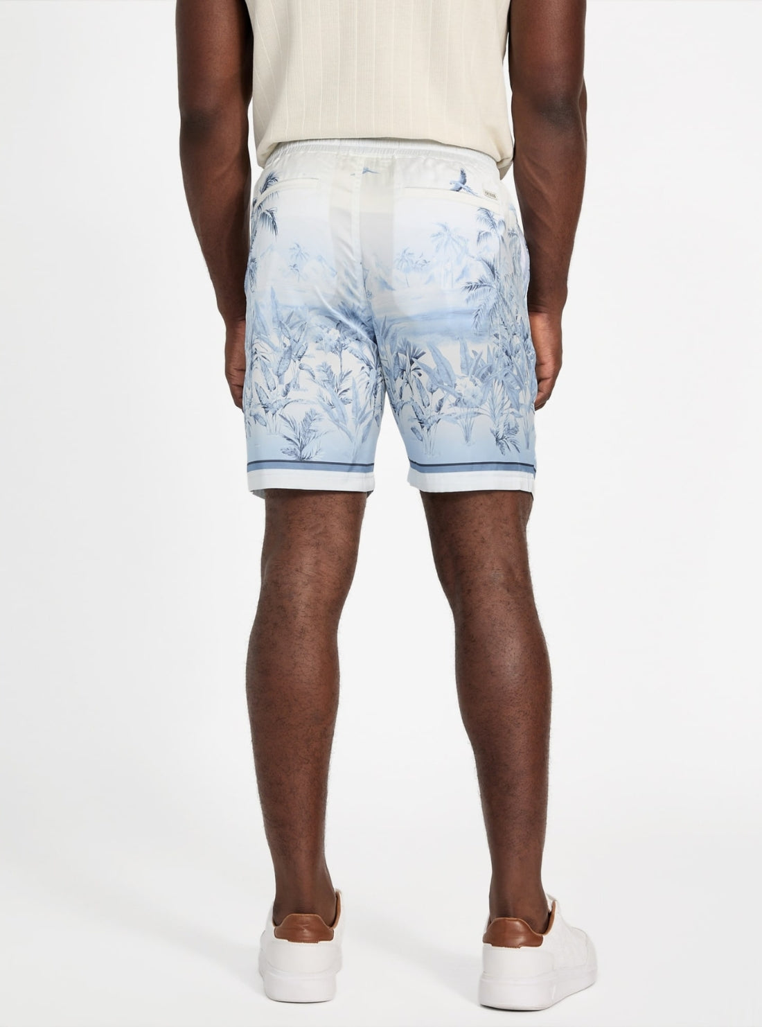 GUESS Mens Blue Charm Big Cat Graphic Short M5YD39WF1T2 Back View