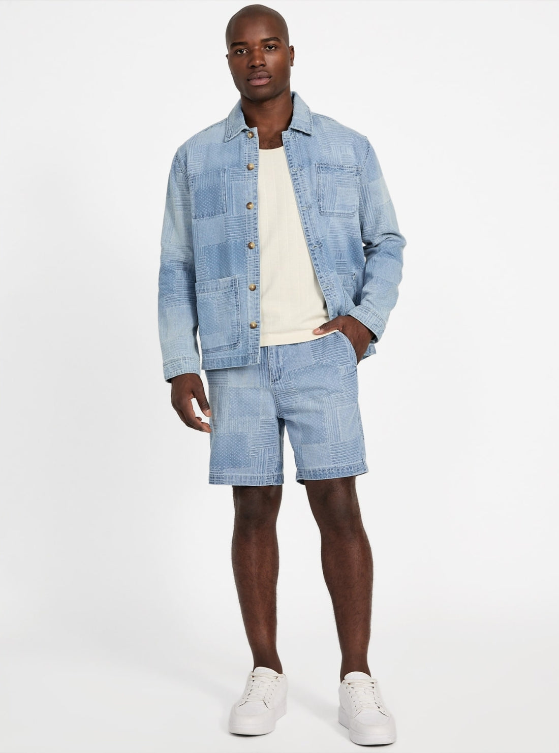 GUESS Mens Blue Orion Short M5YD50D5R30 Full View