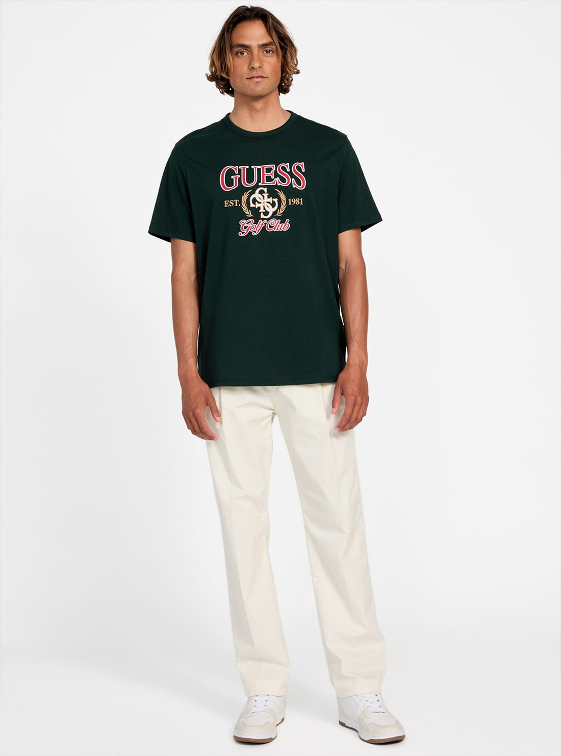 GUESS Mens Black Guess 4G T-Shirt M5YI22K8FQ4 Full View