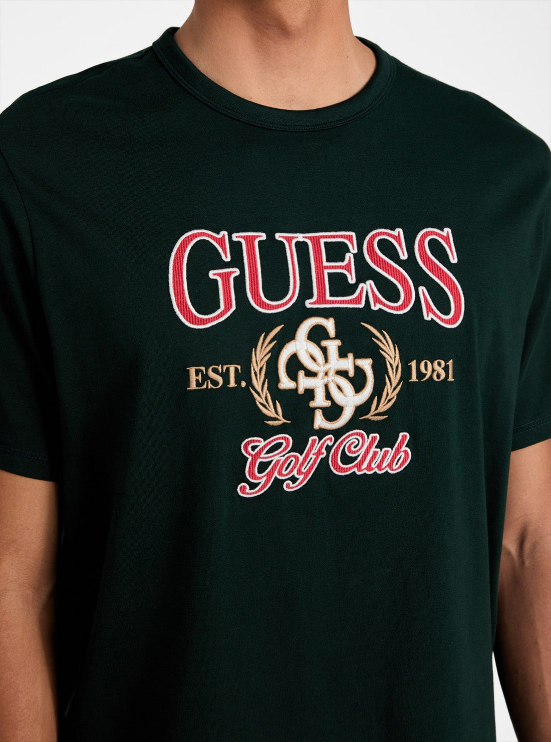 GUESS Mens Black Guess 4G T-Shirt M5YI22K8FQ4 Detail View