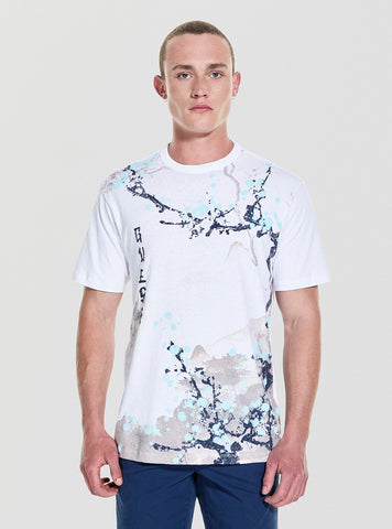 GUESS Mens White Graphic Japan T-Shirt M5YI26KCY30 Front View