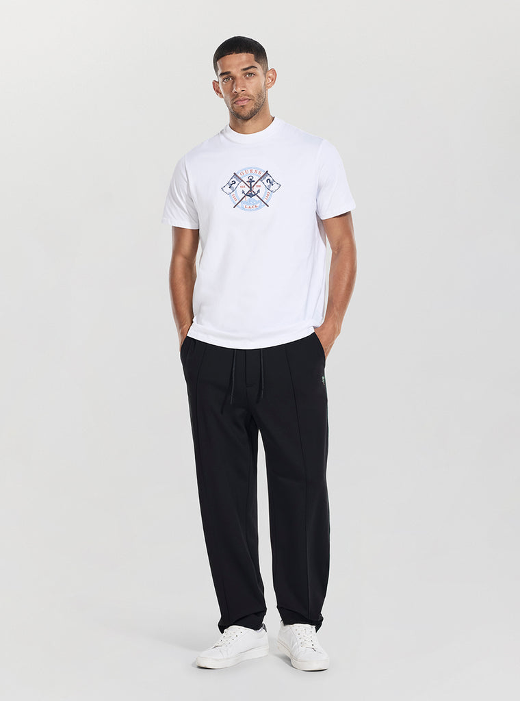 White Marina Embroidery T-Shirt | GUESS