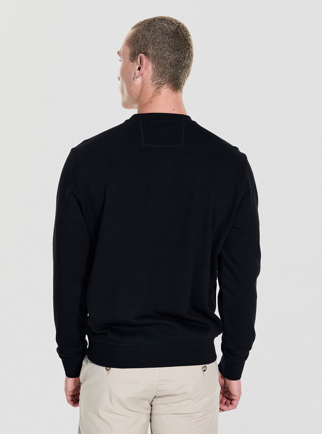 GUESS Mens Black Triangle Logo Sweatshirt M5YQ05K68I4 Back View