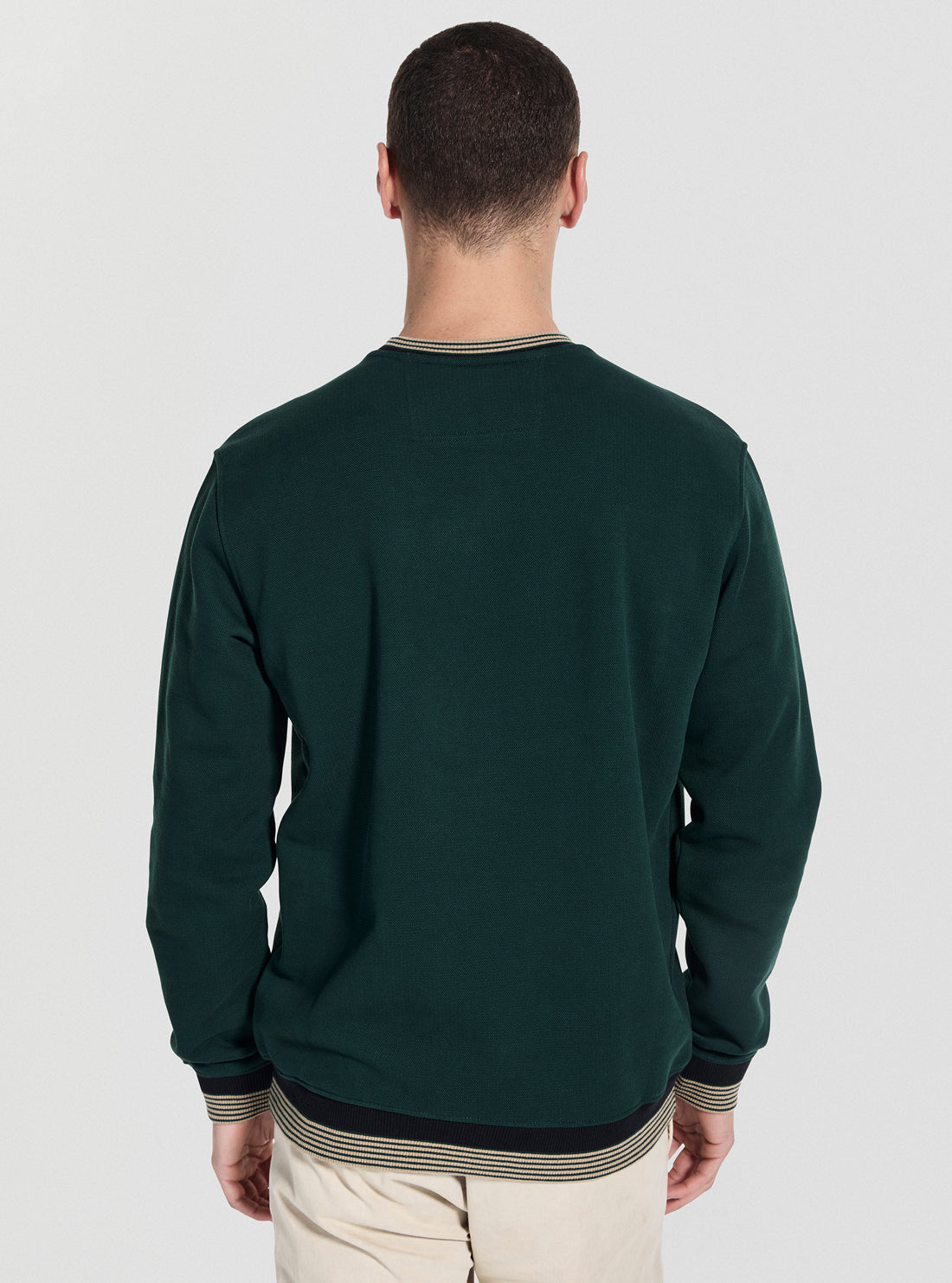 GUESS Mens Green Logo 4G Sweatshirt M5YQ12KCXW1 Back View