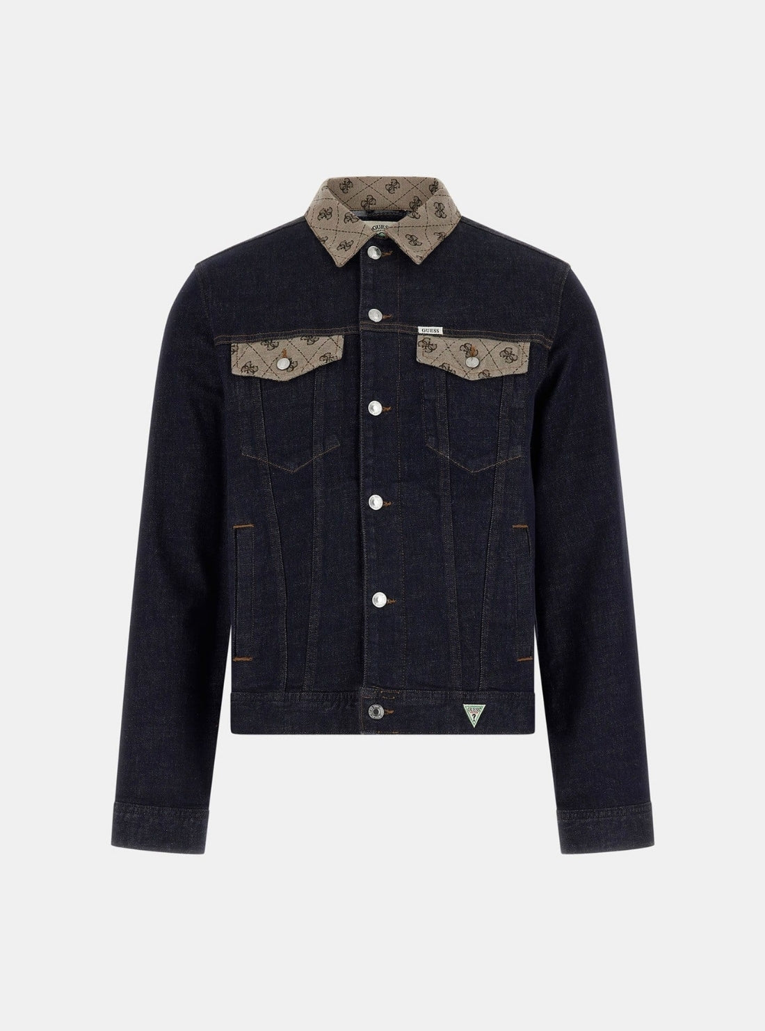 GUESS Mens Black Dillon Denim Jacket M5YXN1D5QC2 Flatlay