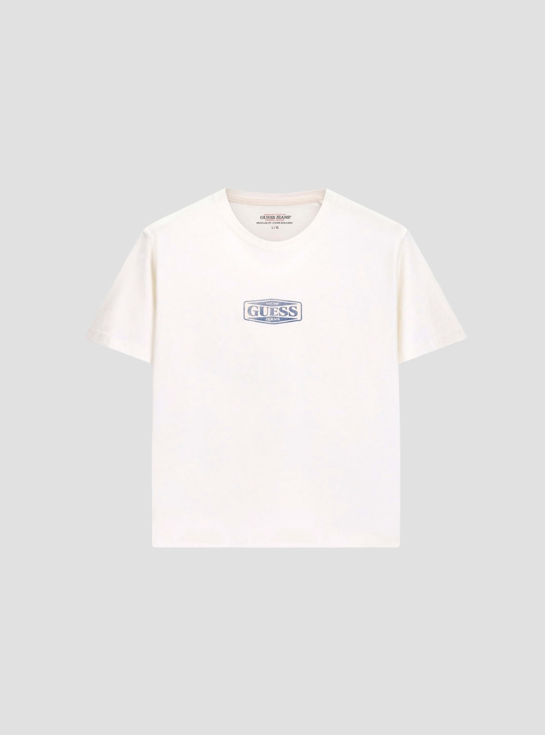 Guess Jeans White Classic Logo T-Shirt M6BI09K5324 Flatlay
