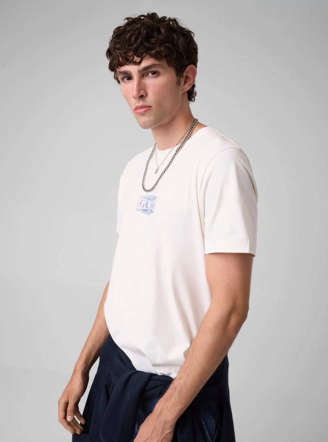 Guess Jeans White Classic Logo T-Shirt M6BI09K5324 Front View