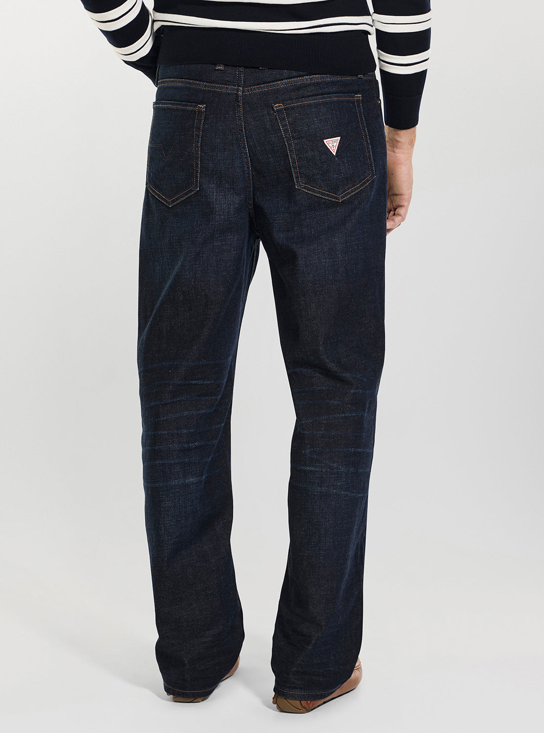 GUESS Mens Mid-Rise Process Jett Baggy Jeans in Dark Wash M6GA0PD1092 Back View