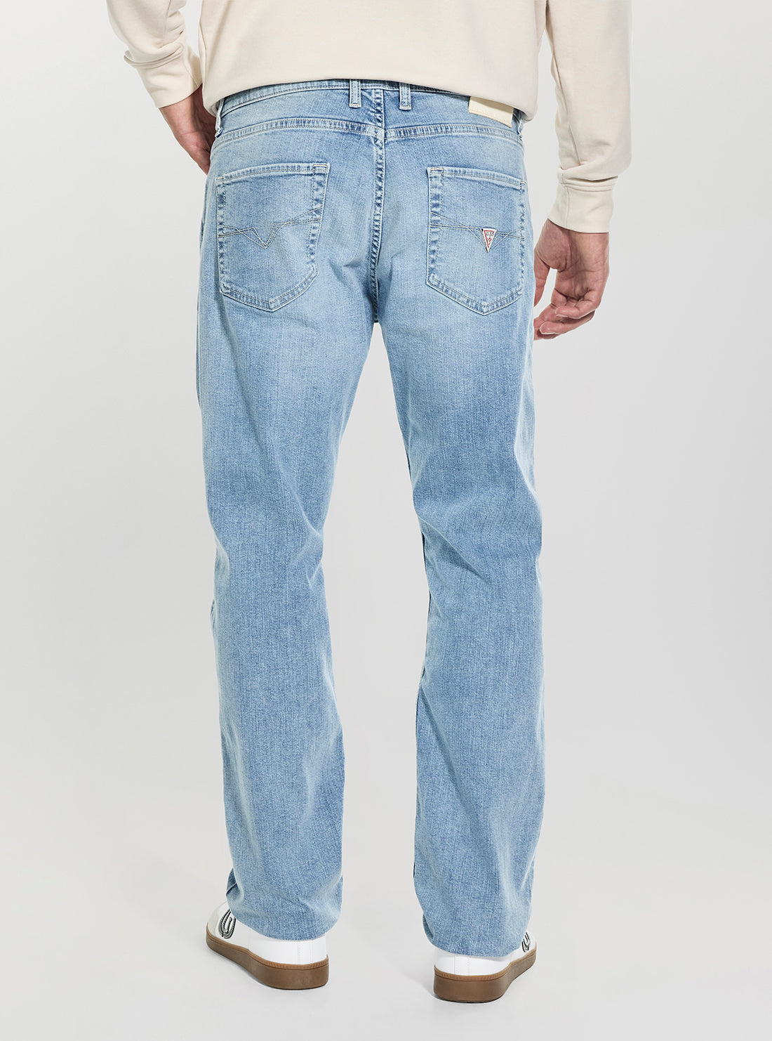 GUESS Mens Mid-Rise Resort Rodeo Jeans in Light Wash M6GA31D0779 Back View