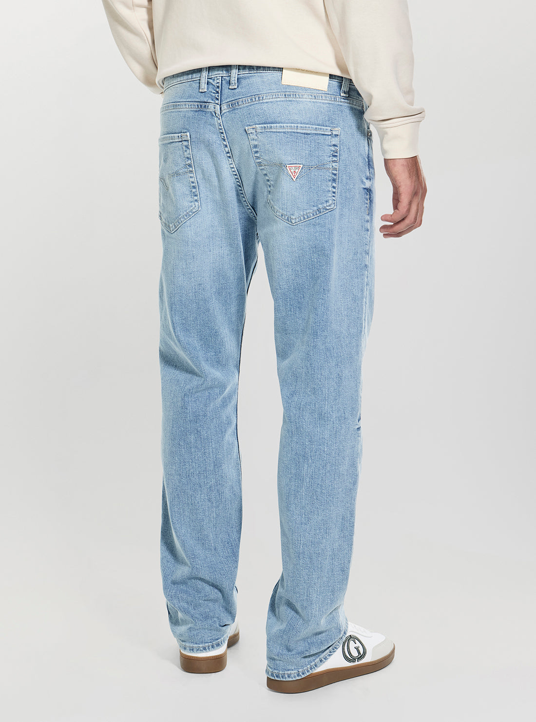 GUESS Mens Mid-Rise Resort Rodeo Jeans in Light Wash M6GA31D0779 Back View