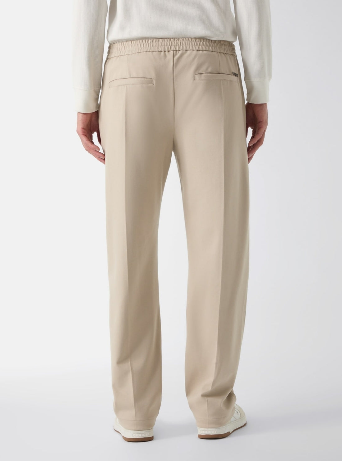 GUESS Mens Beige Alton Ponte Pant M6GB08K3198 Back View