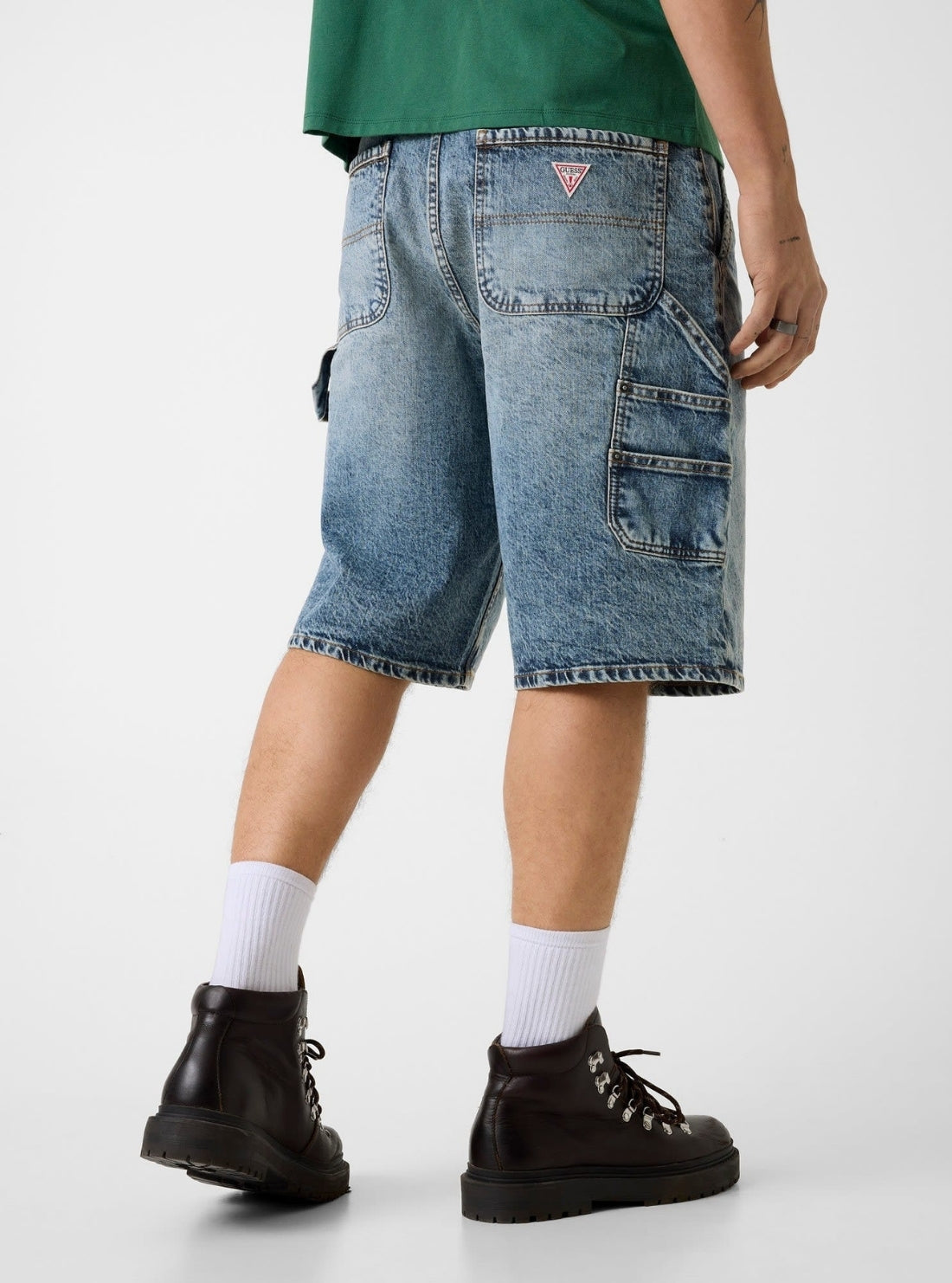 Guess Jeans Blue Hysteric Glamour Denim Carpenter Shorts  M6GD57D5M5Z Back View