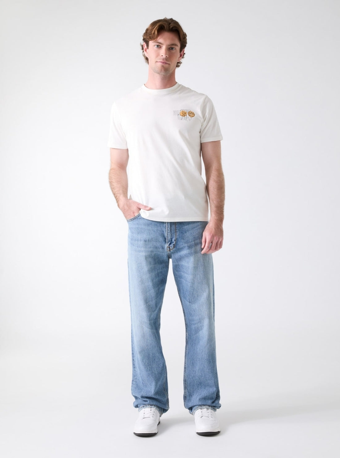 GUESS Mens White Vacation Graphic T-Shirt M6GI37K3318 Full View