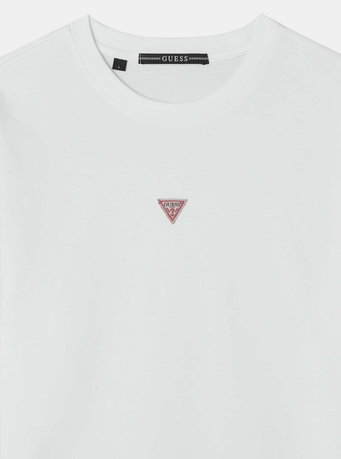 GUESS Mens White Logo Triangle T-Shirt M6GIAKK99Q7 Detail View2