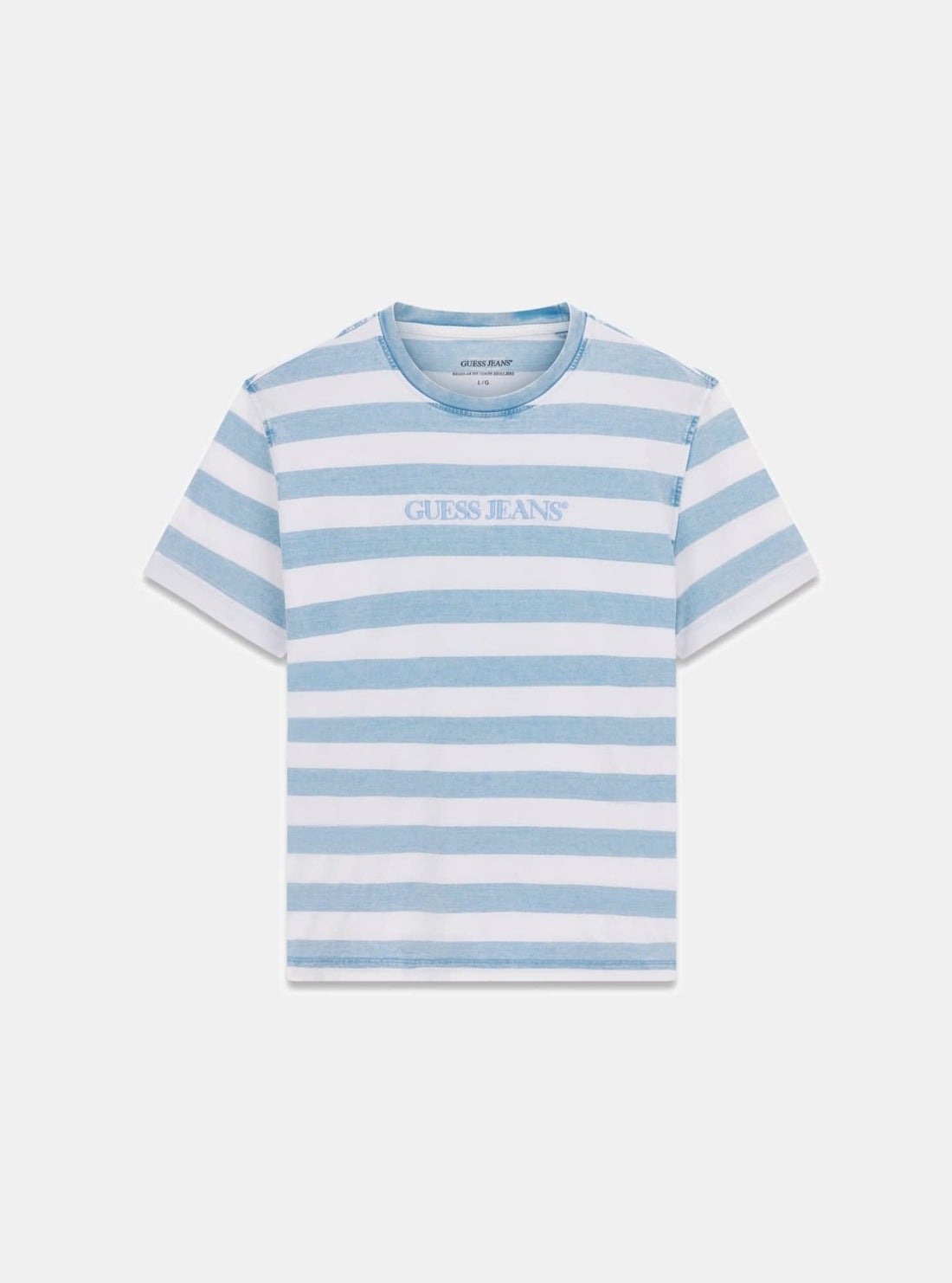 Guess Jeans Blue White Striped T-Shirt M6GIZ5KF531 Flatlay