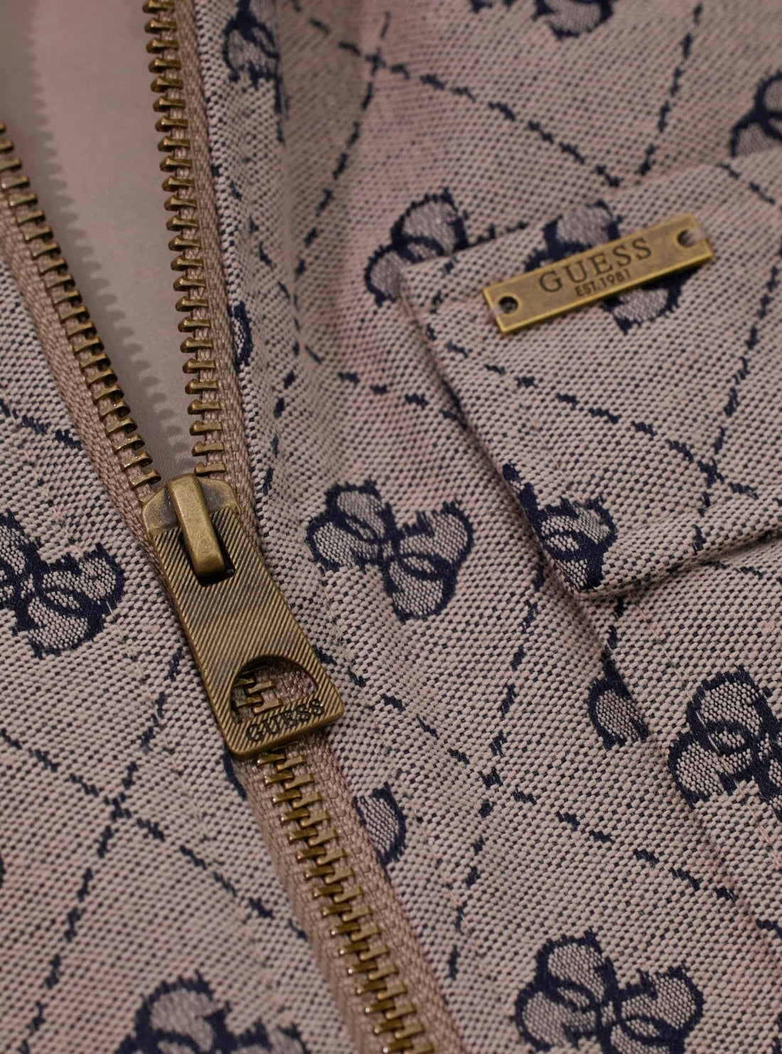 GUESS Mens Taupe Logo 4G Shacket M6GL05W1661 Detail View