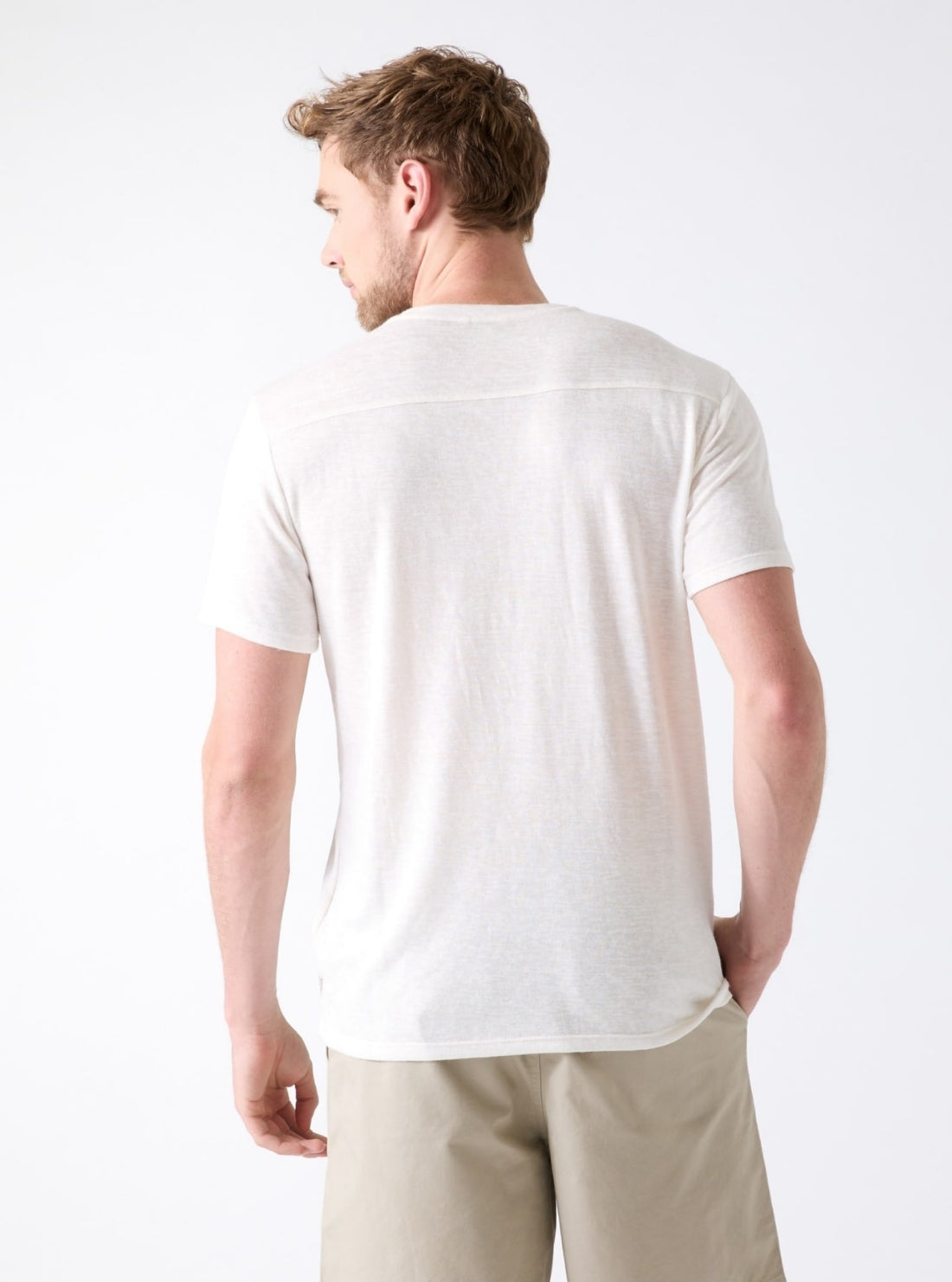 GUESS Mens White Highpoint Slub Jersey T-Shirt M6GP41K3219 Back View