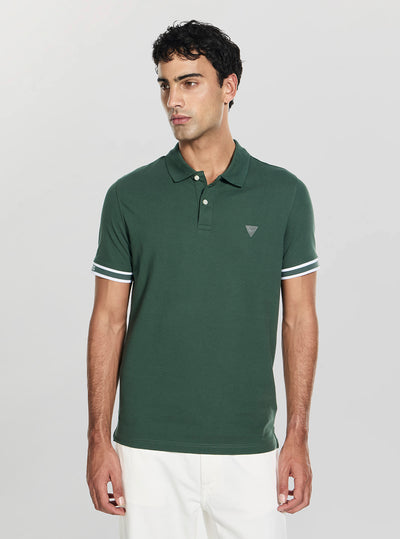 GUESS Womens Green Lyle Polo Shirt M6GP60K3076 Front View