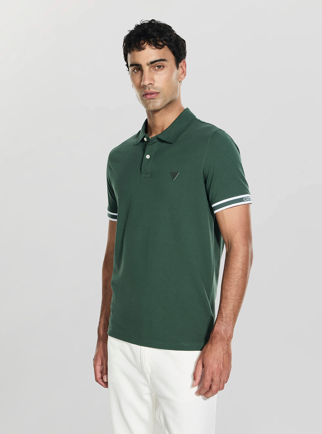 GUESS Womens Green Lyle Polo Shirt M6GP60K3076 Side View