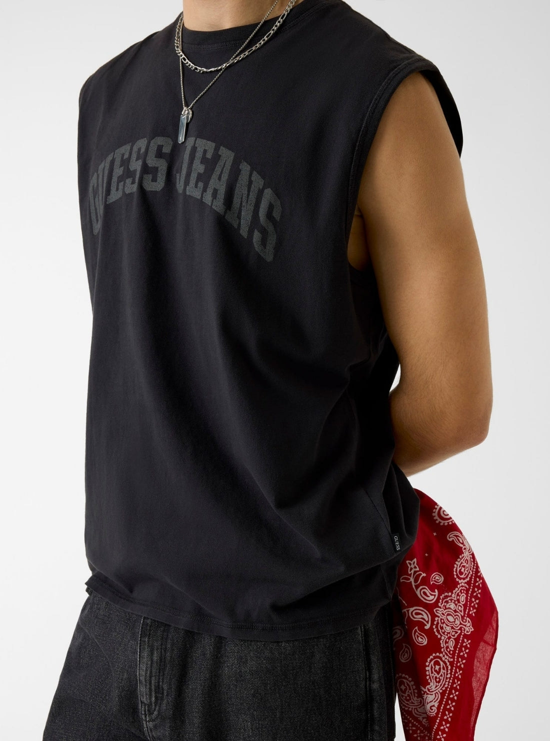 Guess Jeans Black Muscle Tee M6GPB2K8FQ4 Detail View