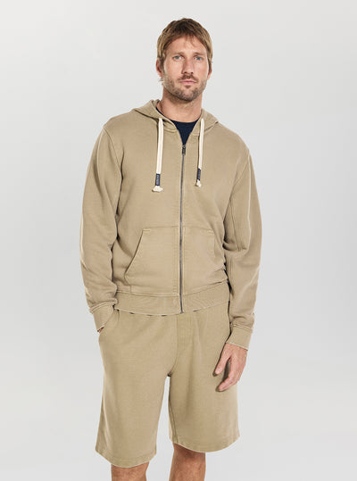GUESS Mens Impact Grey Textured Zip Hoodie Sweater M6GQ15K3019 Front View