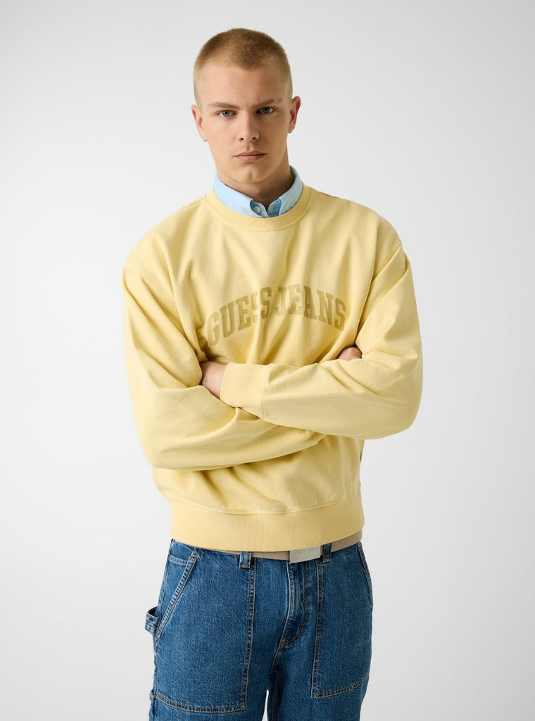 Yellow Field Regular Sweatshirt | GUESS Jeans