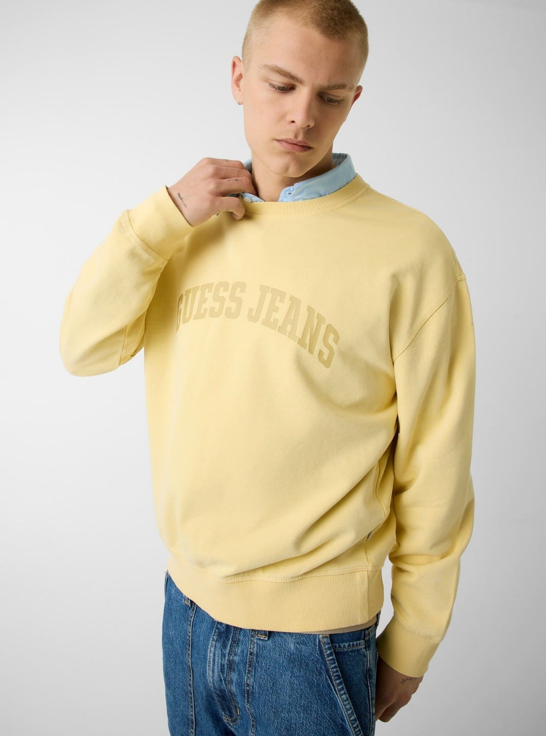Guess Jeans Yellow Field Regular Sweatshirt M6GQA6KCPR1 Detail View