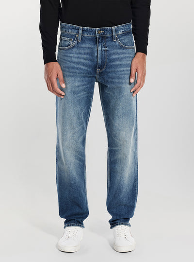 GUESS Mens Eco Mid-Rise Owen Jeans in Medium Wash M6RAT5D6430 Front View