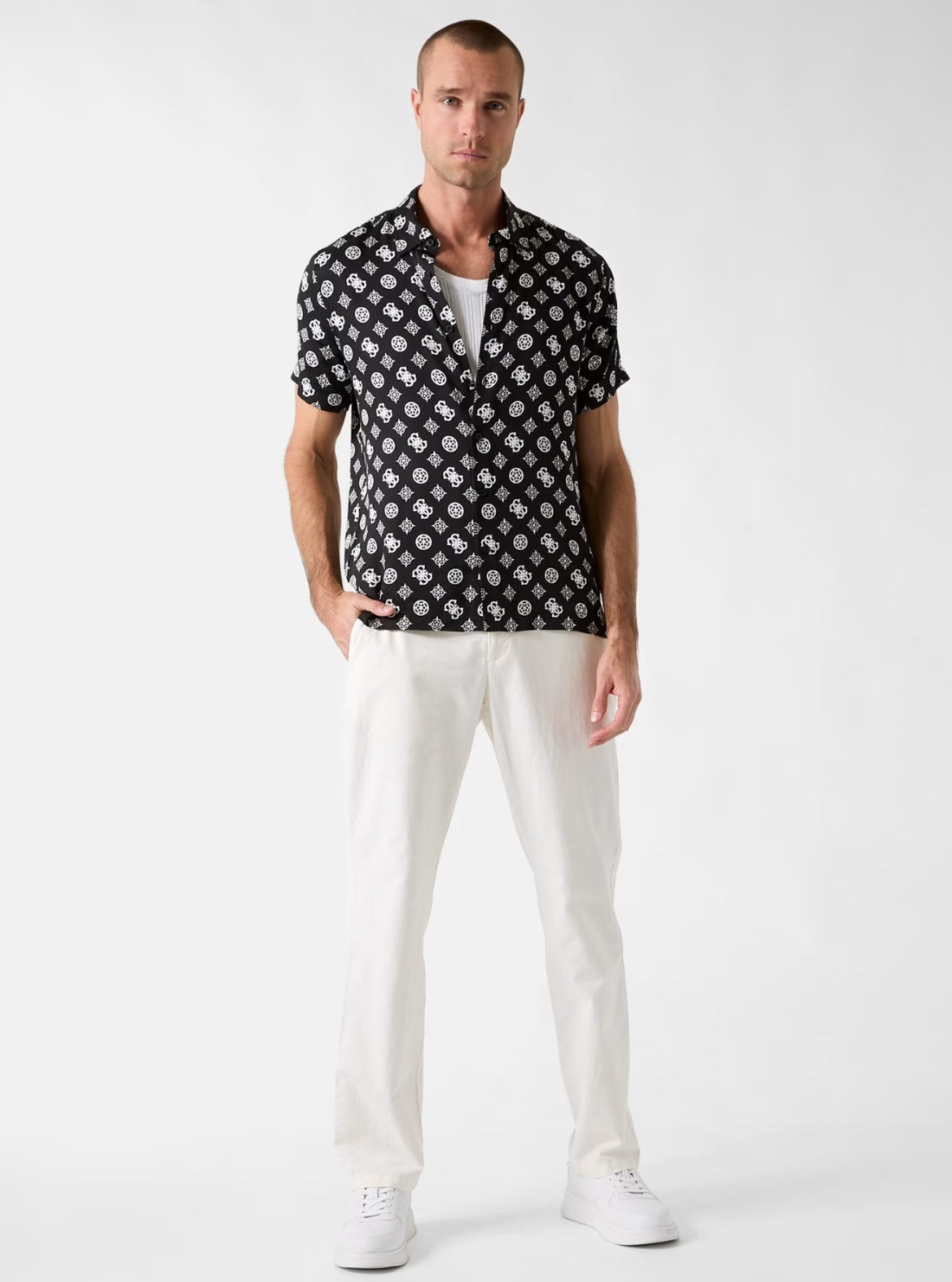 Black Wayco Peony Logo Shirt